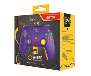 Spill - Tilbehør - Steelplay Wired Controller – Purple (SWITCH) - Controller - Nintendo Switch - 3760211000622