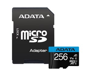 Minnekort - A-Data Premier MicroSD/SD - 100MB/s - 256GB - AUSDX256GUICL10A1-RA1