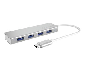 USB-hub - RaidSonic ICY BOX IB-HUB1425-C3 USB-hub - 4 porter - Sølv - IB-HUB1425-C3