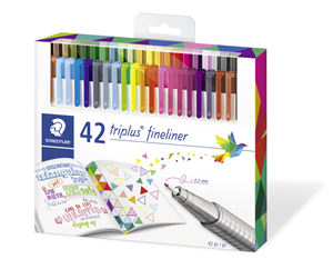 Hobbyartikler - Staedtler fineliner triplus 42pc - 334 C42