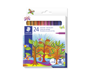 Skrive- & Tegneverktøy - Staedtler Fibre-tip pens 24pcs cardbox - 325 C24