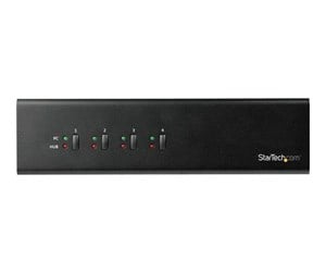 KVM-switch - StarTech.com 4 Port Dual Monitor DVI KVM Switch w/ USB 3.0 Hub - TAA Compiant - KVM / audio / USB switch - 4 ports - SV431DD2DU3A