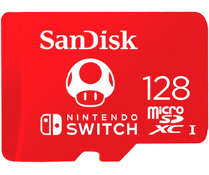 Minnekort - SanDisk Nintendo Switch microSD - 100MB/s - 128GB - Mario edition - SDSQXAO-128G-GNCZN