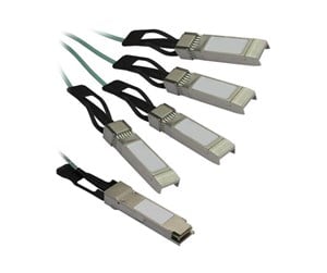 Nettverkskabel - Cisco QSFP-4X10G-AOC10M Compatible QSFP+ Breakout Cable - 15 m - breakout cable - 15 m - black - QSFP4X10AO15