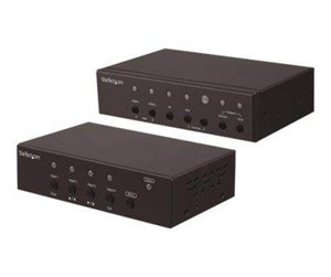 Repeater & Transceiver - StarTech.com Multi-Input HDBaseT Extender Kit with Built-In Switch and Video Scaler - video/audio/infrared/network extender - HDMI DisplayPort HDBaseT VGA - TAA Compliant - ST121HDBTSC