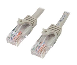 Nettverkskabel - 10m Gray Cat5e / Cat 5 Snagless Ethernet Patch Cable 10 m - patch cable - 10 m - grey - 45PAT10MGR