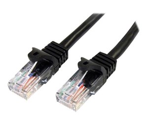 Nettverkskabel - 5m Black Cat5e / Cat 5 Snagless Patch Cable 5 m - patch cable - 5 m - black - 45PAT5MBK