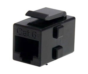 Nettverkskabel - Cat 6 RJ45 Keystone Jack Network Coupler - F/F - network coupler - black - C6KEYCOUPLER