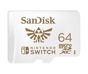 Minnekort - SanDisk Nintendo Switch microSD - 100MB/s - 64GB - Zelda edition - SDSQXAT-064G-GNCZN