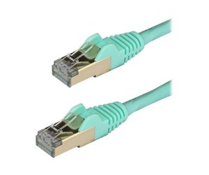 Nettverkskabel - 1m Aqua Cat6a / Cat 6a Shielded Ethernet Patch Cable 1 m - patch cable - 1 m - aqua - 6ASPAT1MAQ