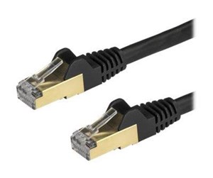 Nettverkskabel - 1m Black Cat6a / Cat 6a Shielded Ethernet Patch Cable 1 m - patch cable - 1 m - black - 6ASPAT1MBK