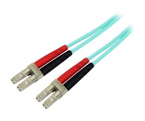 Nettverkskabel - 1m LC Fiber Optic Cable - 10 Gb Aqua - MM Duplex 50/125 - LSZH - patch cable - 1 m - aqua - A50FBLCLC1