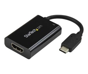 Skjermkabel - StarTech.com USB-C to 4K HDMI Adapter - 60 Watt USB Power Delivery - Black - external video adapter - black - CDP2HDUCP