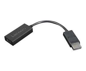 Skjermkabel - Lenovo video / audio adaptor - DisplayPort / HDMI - 22.5 cm - 4X90R61023