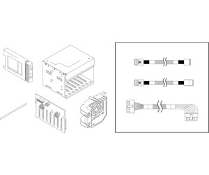 Kabinett tilbehør (kjølepasta mv.) - Lenovo 3.5" - server 4-port SATA/SAS backplane - 4M17A12788