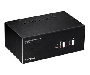 KVM-switch - TRENDnet TK-232DV - KVM / audio / USB switch - 2 ports - TK-232DV