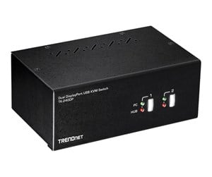 KVM-switch - TRENDnet TK-240DP - KVM / audio / USB switch - 2 ports - TK-240DP