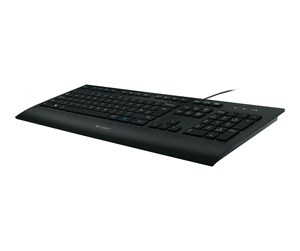 Tastatur - Logitech Corded K280e - Tastatur - Sveitsisk - Svart - 920-005218