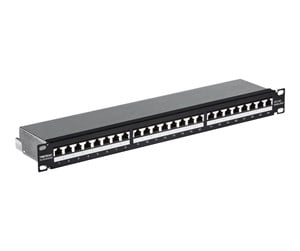 Tilbehør - TRENDnet TC-P24C6AS 24-port Cat6A Shielded 1U Patch Panel - TC-P24C6AS