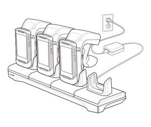  Bærbar PC - Lader - Zebra 4-Slot Charging Cradle - CRD4S-RFD8500-1R