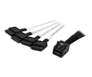 Sata - StarTech.com 1m Internal Mini SAS to SATA Cable - SFF-8643 to 4x SATA - SATA / SAS cable - 1 m - SAS43SAT1M