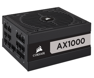 Strømforsyning (PSU) - Corsair AX1000 Strømforsyning (PSU) - 1000 Watt - 135 mm - ATX - 80 Plus Titanium sertifisert - CP-9020152-EU