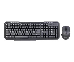 Tastatur - Gembird KBS-WM-02 - keyboard and mouse set - US - black - Tastatur & Mussett - Amerikansk Engelsk - Svart - KBS-WM-02