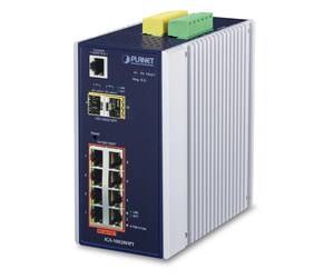 Switch/splitter - PLANET Industrial 8-port 10/100/1000T 802.3at PoE + 2-port 1G/2.5G SFP Managed Switch - IGS-10020HPT