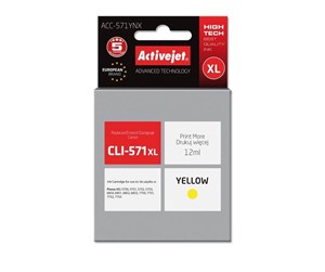 Printertilbehør blekk/toner - ActiveJet Supreme - Blekkpatron Color-baserte gul - ACC-571YNX