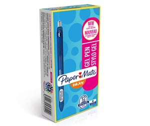 Skrive- & Tegneverktøy - Paper Mate InkJoy Gel Retractable 0.7 mm M Blue 12-Tuck - 1957054