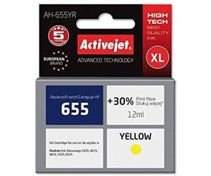 Printertilbehør blekk/toner - ActiveJet AH-655YR Premium version - Blekkpatron Yellow - AH-655YR