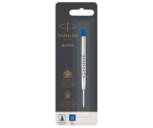 Skrive- & Tegneverktøy - Parker Ballpoint Pen Refill | Broad Point | Blue QUINKflow Ink | 1 Count - S0169030