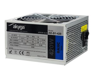 Strømforsyning (PSU) - Akyga AK-B1-420 - power supply - 420 Watt Strømforsyning (PSU) - 420 Watt - 120 mm - ATX 2.31 - 80 Plus - AK-B1-420