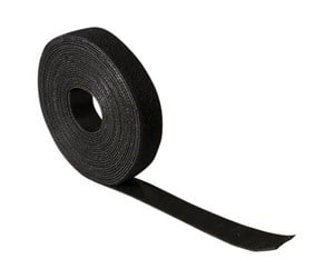 Kabelordner/Kabelstrømpe - LogiLink - Cable Strap Velcro Tape 10m Black - KAB0055