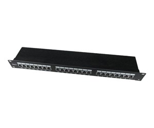 Tilbehør - Gembird NPP-C624-002 - patch panel with cable management - 1U - 19" - NPP-C624-002