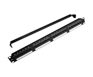 Tilbehør - Gembird NPP-C524CM-001 - patch panel with cable management - 1U - 19" - NPP-C524CM-001