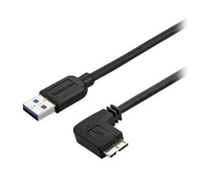 USB - StarTech.com 6ft Slim Right-Angle Micro USB 3.0 Cable - M/M - USB 3.1 Gen 1 - USB cable - 2 m - USB3AU2MRS