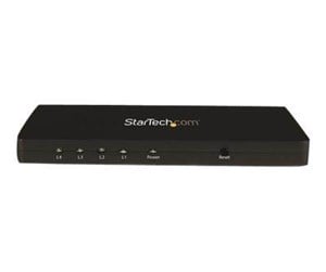 Videosplitter - StarTech.com 4K HDMI 4-Port Video Splitter - 1x4 HDMI Splitter - 4K 30Hz - video/audio switch - 4 ports - ST124HD4K