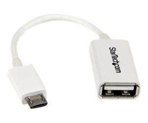 USB - StarTech.com 5in White Micro USB to USB OTG Host Adapter M/F - USB adapter - 12.7 cm - UUSBOTGW