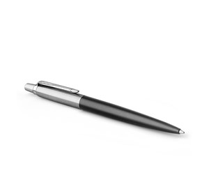 Skrive- & Tegneverktøy - Parker Jotter Ballpoint Pen | Bond Street Black with Chrome Trim | Medium Point Blue Ink | Gift Box - 1953184