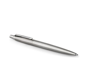 Skrive- & Tegneverktøy - Parker Jotter Ballpoint Pen | Stainless Steel with Chrome Trim | Medium Point Blue Ink | Gift Box - 1953170