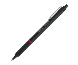 Skrive- & Tegneverktøy - Rotring Rapid Pro Retractable Ballpoint Technical Drawing Pen | Medium Point | Blue Ink | Black Full-Metal Body - 1904292