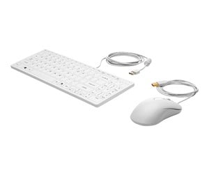 Tastatur - HP USB Keyboard and Mouse Healthcare Edition - Tastatur & Mussett - Hvit - 1VD81AA