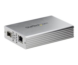 Repeater & Transceiver - StarTech.com Ethernet Fiber Media Converter - 10Gb - Copper to Fiber - fibre media converter - 10 GigE - MCM10GSFP