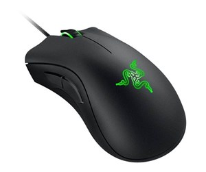 Mus - Razer DeathAdder Essential - Black - Gaming mus - Optisk - 5 - Svart med grønt lys - RZ01-03850100-R3M1