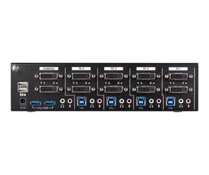 KVM-switch - StarTech.com 4-Port Dual-Monitor Dual-Link DVI USB KVM switch - TAA - KVM / audio / USB switch - 4 ports - SV431DL2DU3A