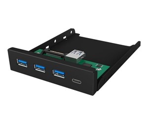 USB-hub - RaidSonic ICY BOX IB-HUB1418-i3 USB-hub - 4 porter - Svart - IB-HUB1418-I3