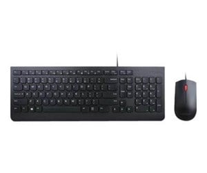 Tastatur - Lenovo Essential Wired Combo - keyboard and mouse set - Lithuanian - Tastatur & Mussett - Litausk - Svart - 4X30L79925