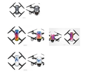 Droner - PGYTECH Skin for SPARK 4-pack(D4/D7/D8/TR) - P-SP-120