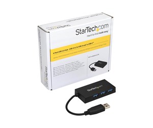 USB-hub - StarTech.com USB 3.0 Hub 4-Port USB-hub - 4 porter - Svart - HB30A3A1CFB